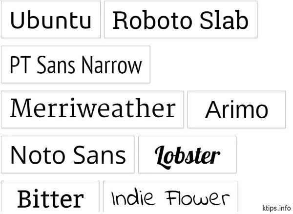 web friendly fonts